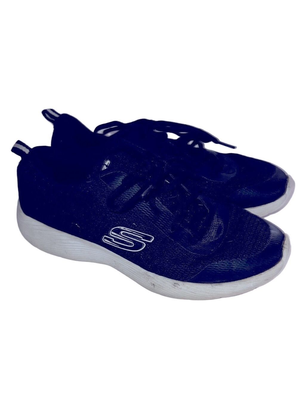 Skechers Black Sneakers with White Soles, Size 6